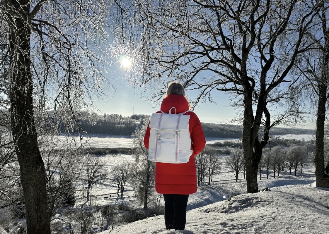 De la Rose - kaunis Eesti disain ja käsitöö, seljakotid on valminud väärindava uuskasutuse põhimõttel mööblitööstuse materjalijääkidest