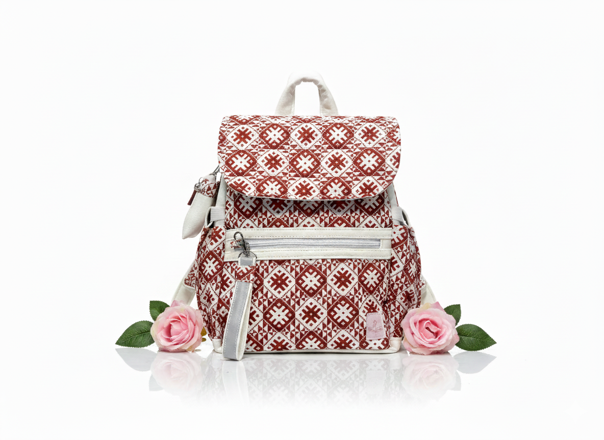 De la Rose - kaunis Eesti disain ja käsitöö, seljakotid on valminud väärindava uuskasutuse põhimõttel mööblitööstuse materjalijääkidest