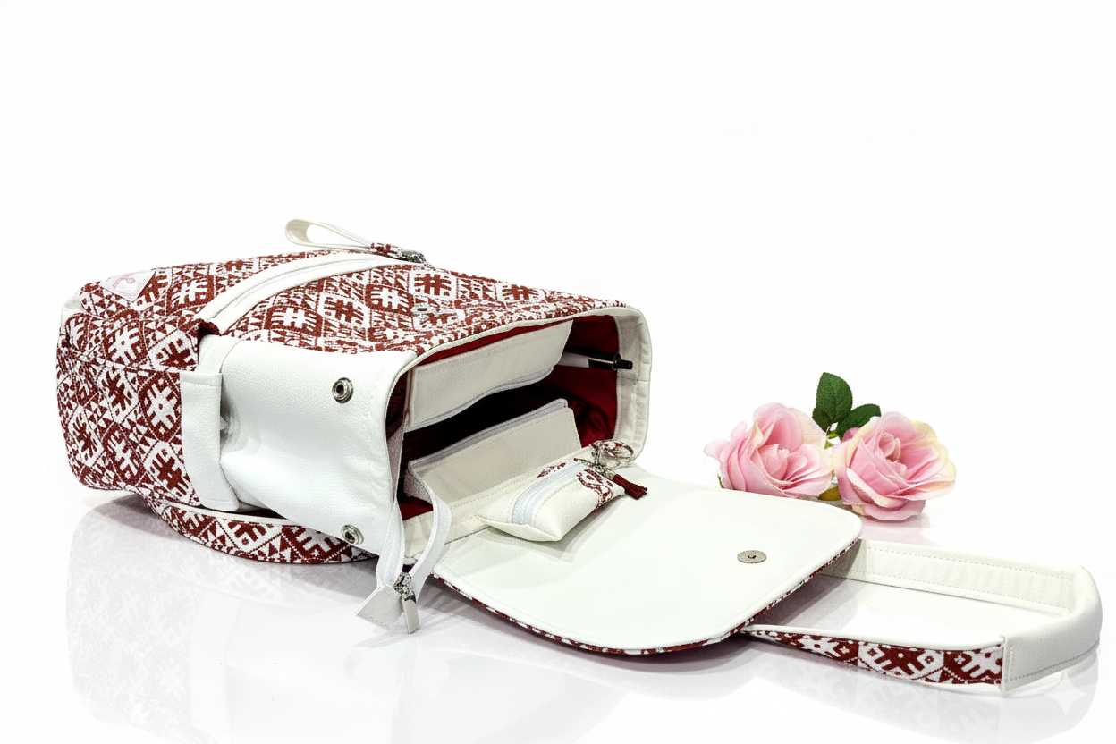 De la Rose - kaunis Eesti disain ja käsitöö, seljakotid on valminud väärindava uuskasutuse põhimõttel mööblitööstuse materjalijääkidest