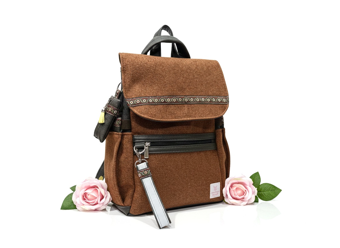 De la Rose - kaunis Eesti disain ja käsitöö, seljakotid on valminud väärindava uuskasutuse põhimõttel mööblitööstuse materjalijääkidest