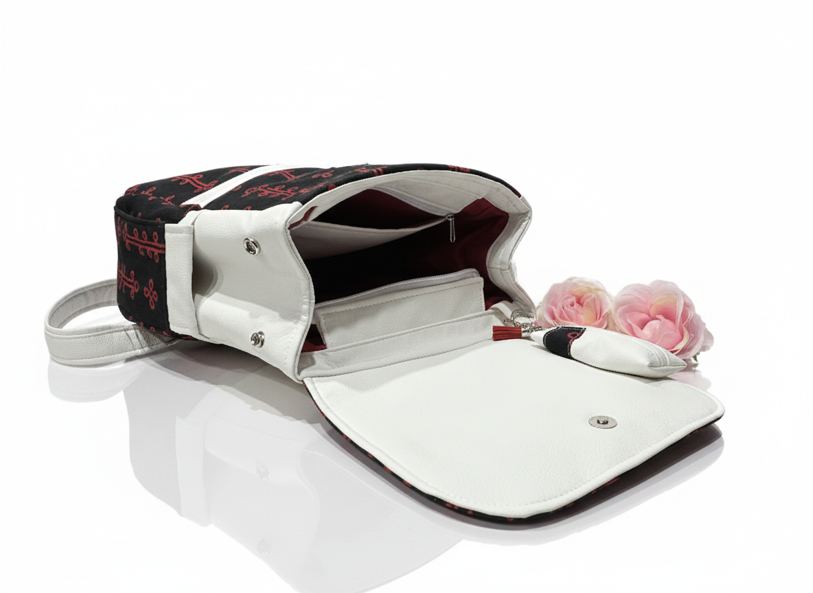 De la Rose - kaunis Eesti disain ja käsitöö, seljakotid on valminud väärindava uuskasutuse põhimõttel mööblitööstuse materjalijääkidest