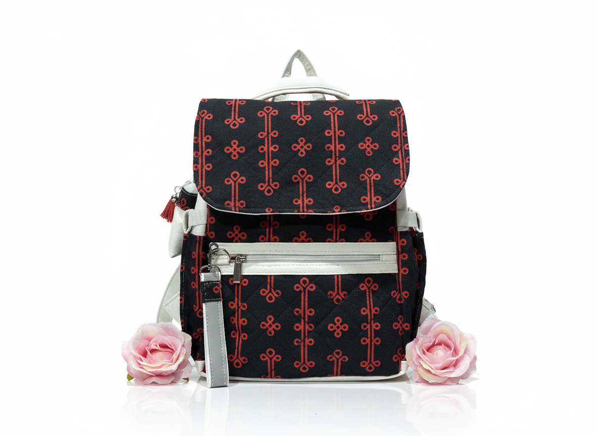 De la Rose - kaunis Eesti disain ja käsitöö, seljakotid on valminud väärindava uuskasutuse põhimõttel mööblitööstuse materjalijääkidest