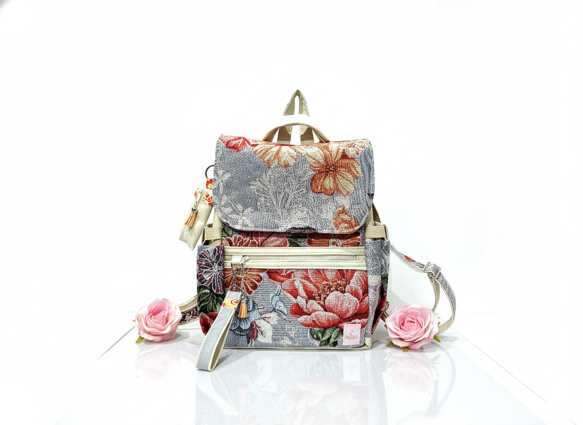 De la Rose - kaunis Eesti disain ja käsitöö, seljakotid on valminud väärindava uuskasutuse põhimõttel mööblitööstuse materjalijääkidest